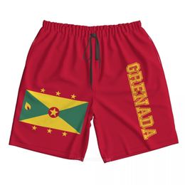 Men s Shorts 2023 Summer Polyester Grenada Country Flag 3D Printed Board Beach Pocket Running Pants 230721