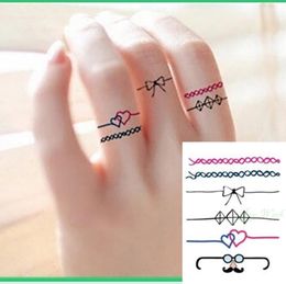 Waterproof Temporary Tattoo Sticker finger ring tattoo girl women small size tatto stickers flash tatoo fake tattoos