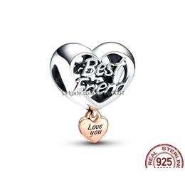 Charms Fit Original Pandora Bracelet Love You Friend Heart Murano Glass Sea Turtle Dangle Charm Bead Sier 925 Diy Jewellery Gift Drop Dhc3B