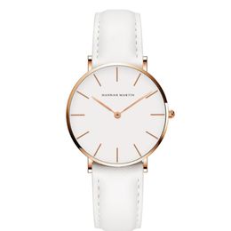 36MM Simple Design Womens Watches Accurate Quartz Ladies Watch Comfortable Leather Strap or Nylon Band Students Wristwatches262U