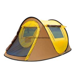 Portable Automatic Speed Opening Family & car camping tent anti-mosquito Breathable double windows Hiking Travelling canopy shelter quick-open Beach Swim Pool Tents