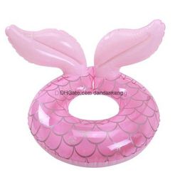 mermaid swim ring baby infant arm tubes cute swimming pool float mattress kids beach water lounge toy children air floats