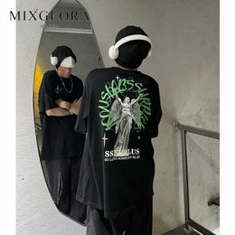 Designer Fashion Clothing Hip hop Tees Rock Tshirts Mix Geora Cotton American Hip Hop Fashion Brand Short Sleeve T-shirt Men's Oversize Street Fashion Couple t