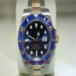 High Quality Wristwatches Mens watch two tone the newest blue face model 116613 Unworn275j