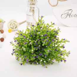 Decorative Flowers Plastic Plants Fake Simulation Bushes Wedding Garden Verandah Kitchen Parterre Office Table Centrepieces Arrangements