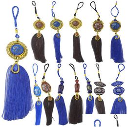 Other Festive Party Supplies Ramadan Car Rearview Mirror Pendant Muslim Islamic Ornament Eid Mubarak With Tassels Event Drop Deliv Dhioz