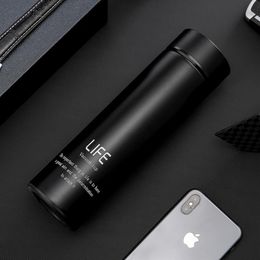 500ml stainless steel thermos black tea Vacuum Flask with lid anti-scalding water bottle travel insulation pot Coffee Mugs 201237y