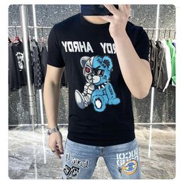 Men's T Shirts Causal T-shirt Letter Printing O-Neck Male Tees Summer Trend Homme Clothing Man 2023 Short Sleeve Tops Plus Size