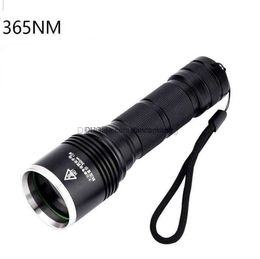 Multifunction Mini Aluminium UV Ultra Violet flashlights Powerful strong light 15w Blacklight Torch waterproof 365NM detection lights included 26650 battery