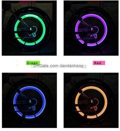 LED Flash Tyre wheel light Bike Valve Cap Light Car Bicycle Motorbicycle Wheel Tire lamp LED Lighting Blue Green Red Yellow Lights Colorful