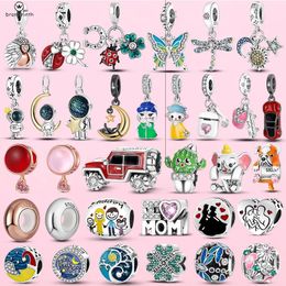 925 Silver Fit Pandora Charm 925 Bracelet Club 2022 Lucky Ladybug Charms 925 Silver for Pandora Charms Jewellery Beads