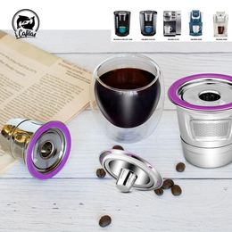 Tools Stainless Steel Keurig Refillable Coffee Capsule Reusable Kcup Philtre for 2.0 & 1.0 Brewers K Cupfor Keurig Hine