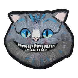 Cheshire Cat Large Embroidered Patch Iron On Big Size for Full Back of Jacket Rider Biker Patch 246T