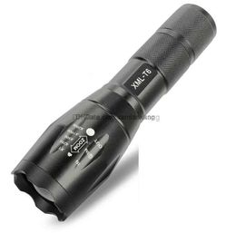 Tactical Flashlight XML-T6 Ultra Bright Handheld LED Flashlight with Zoom multipurpose 5 Light Modes High Lumens Water Resistant Torch