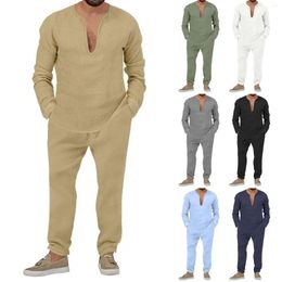 Men's Tracksuits Spring And Autumn Breathable Wrinkle Two Piece Suit Long Pants Shirt Prom Suits Men Tuxedo Jacket