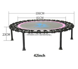 High quality ppfabric+alloy steel durable trampoline women indoor home slimming workout equipment Round outdoor amusement park children playing Trampolines