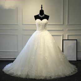 2019 Straordinario abito da sposa senza spalline sexy a trapezio Vestido De Noiva Cintura con perline rimovibile Champagne Robe De Mariage m55325V