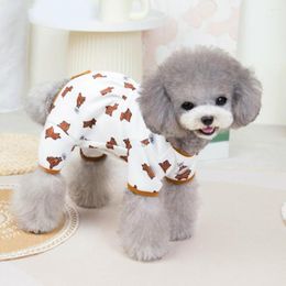 Dog Apparel Lovely Pet Four Leggings Jumpsuit Clothes Wrap Belly Keep Warm