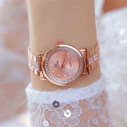 Wristwatches 2023 Brand Luxury Women Bracelet Watches for Women's Rose Gold Ladies Quartz Dress Wrist Clock Relogio Feminino 220708