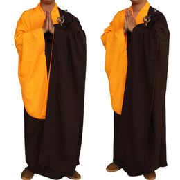 New Unisex Buddhist Monk Robe Zen Meditation Monk Robes Shaolin Temple Clothes Uniform Suits Costume Robes229z