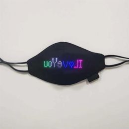 Bluetooth Programmable Luminous Led Screen Face For Unisex Music Party Christmas Halloween Light Up Mask 1SJM2858