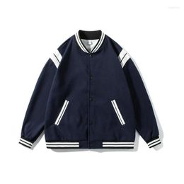 Men's Jackets Stripes Baseball For Men Jacket Autumn Coats White Black Navy Vestes Jaqueta Masculina Clothing