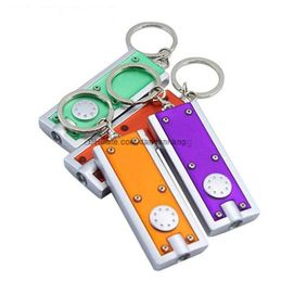 Creative Square blocks flashlight key ring torch lamp mini KeyChain Flashlights novely led toy outdoor led flash light torch lamp tool