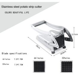 Polijstpads Stainless Steel Potato Chip Making Tool Home Manual French Fries Slicer Cutter Hine French Fry Potato Cutting Hine