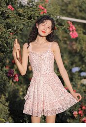 Casual Dresses Short Young Girl Summer Brand Sleeveless Lace Sweat Mini Dress