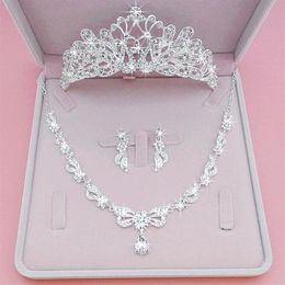 3PCS Set Bride Crown Headpieces Princess Hair Ornament European and American Pearls Flowers Circle Super Marriage Jewelry Hair Hoo188S