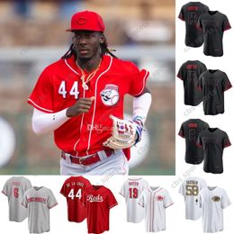 Cincinnati 44 Elly De La Cruz Baseball Jersey Jonathan India Hunter Greene Johnny Reds Bench Tyler Stephenson Jake Fraley Newman Spencer Steer Joe Morgan Joey Votto