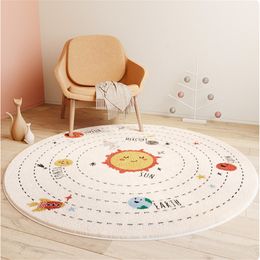 Carpet Rabbbit Round Kids Bedroom Carpets Lamb Cashmere Lion Living Room NonSlip Sofa Tatami Bedside Rugs Baby Crawling Mat 230721