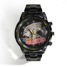 Wristwatches Trend Luxury Men's Watch Fashion Black Skull Gift Wrist Quartz Calendar Watches