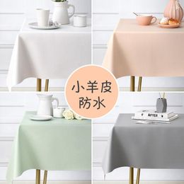 Table Cloth Pure Colour Leather Wind Disposable Rectangular Square_Ling310