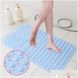 Bath Mats Anti-Skid Mat Tpr Material With Suction Soft Bathroom Mas Non-Slip Bathtub Carpet Showers Stairs Floors Drop Delivery Home Dhe56