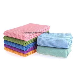 skidless microfiber yoga mat towel silicone dots new non slip yoga sport fitness exercise pilates blankets yoga pads cover 18361cm