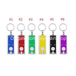 Keychains Lanyards Mini Flashlight Led Keychain Light Box Type Key Chain Lights Keyring Creative Gifts Drop Delivery Fashion Access Dh4Za