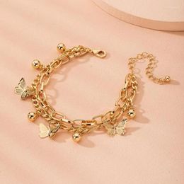 Charm Bracelets Bohemian Summer Bracelet For Women Butterfly Pendant Chains Girls Barefoot On Leg Chain Jewelry Gift