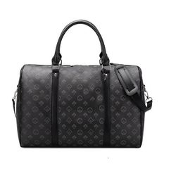 55cm Luggage Duffel Bags Classic pu leather Plaid Travel Bag Women Handbags Ladies Fashion Large Capacity Flower Fitness Boarding 222J