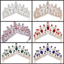 Bling Crystal Rhinestone Tiaras Crown Sparkly Bridal Wedding Hair Accessories Headpieces Prom Queen Quinceanera Pageant Tiara Prin282S