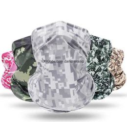 Outdoor Sports magic scarves Seamless Camo Bandana Multifunctional Headwear Headband Neckwarmer tactical CS Scarf Neck Gaiter Fishing Face Shield Mask