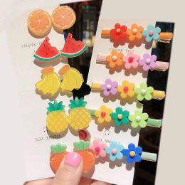 Old Cobbler VD001 Accessories Baby Clip Candy Colored Flowers Girl Fruit Shape Resin HeadwearZZ