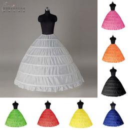 Cheap Ball Gown 6 Hoops Petticoat Wedding Slip Crinoline Bridal Underskirt Layes Slip 6 Hoop Skirt Crinoline For Quinceanera Dress258Z