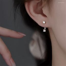 Stud Earrings 925 Silver Needle Zircon For Women Girls Handmade Party Wedding Jewellery Eh939