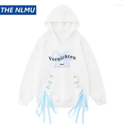 Men's Hoodies Hip Hop Hoodie Streetwear Sweatshirt Drawstring Design Letter Graphic Autumn Cotton Men Hooded Pullover Unisex Clothing