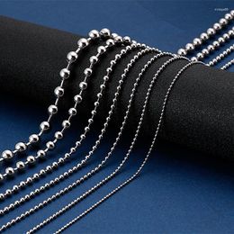 Choker 1.5/2/2.4/3/3.2/4/5/6/8/10MM Bead Stainless Steel Chains Necklaces DIY Jewellery Punk Chokers