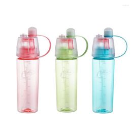 Water Bottles 400/600ml Creative Plastic Bottle Kids Cute Sport Spray Drink Gym BPA Free For Drinking Travel