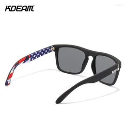 Sunglasses Sport Brand KDEAM Fashion Polarized Trend Pattern Frame Pochromic Night Vision Driving Party Eyewear HD Shades