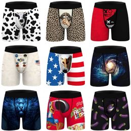 Summer new trend Men's Shorts Boys Designer Supplier Underwear Men's Pants Boxing Sports Breathable printed ice Silk shorts S-XXL