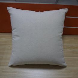 12 oz natural canvas pillow case 18x18 plain raw cotton embroidery blank pillow cover255f